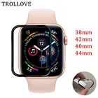 Защитная пленка для iWatch 5 2 3 4 38 мм 42 мм, защитная пленка, мягкая, полная, прозрачная, для Apple Watch 40 мм 44 мм, не закаленное стекло