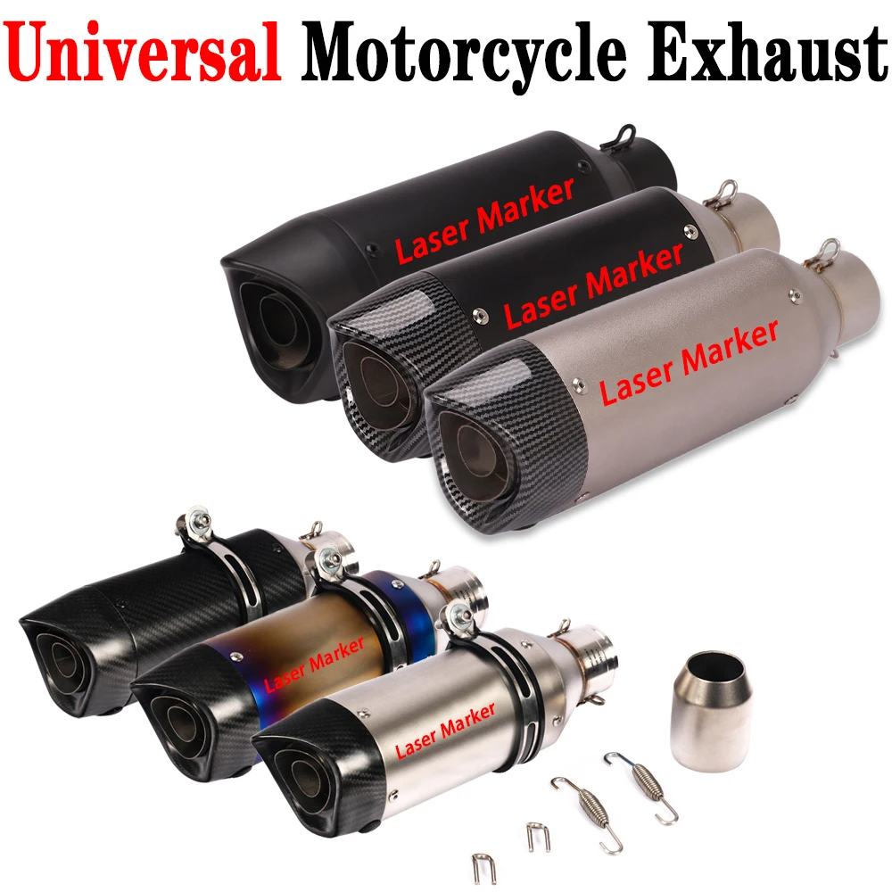 

Universal Motorcycle Exhaust Escape Moto Carbon Fiber Modified Muffler Motocross For BMW S1000RR PCX KTM Duke 390 Z900 Nmax Tmax