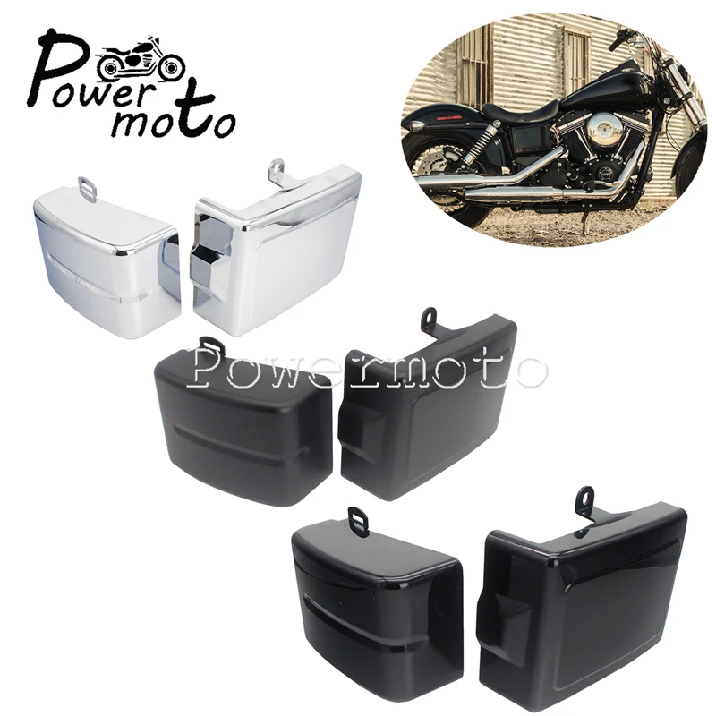 2X Боковая Крышка батарейного отсека мотоцикла обтекатель для Harley Dyna Fat Bob Street Low