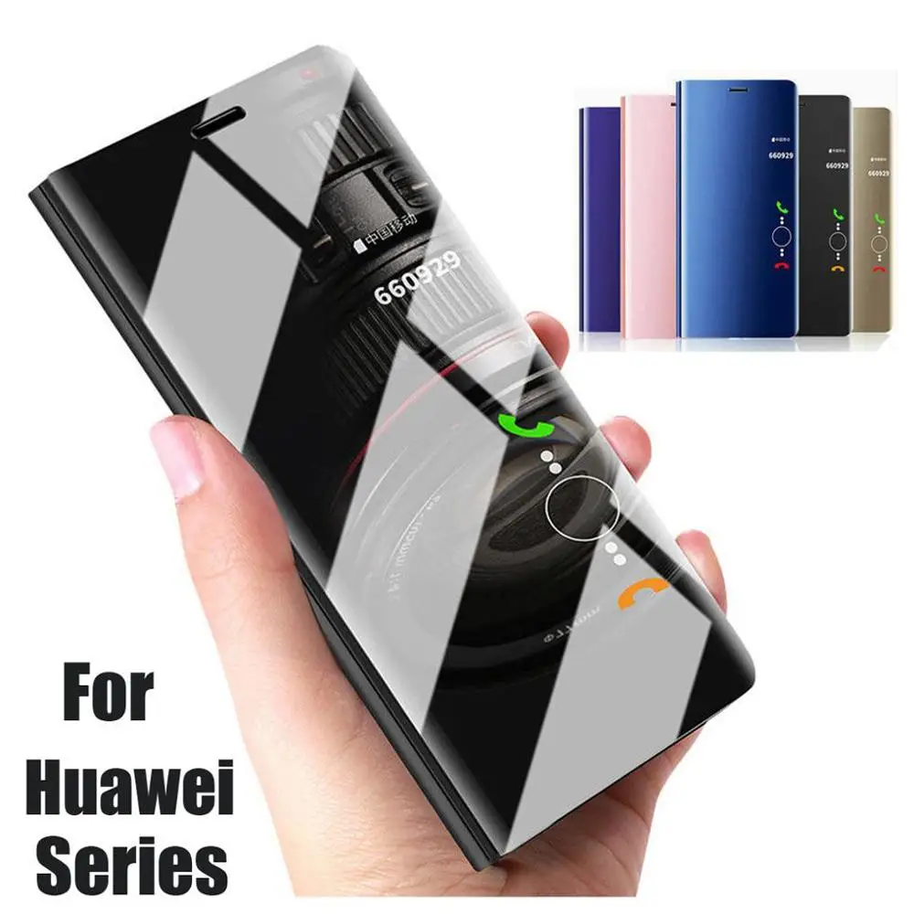 Зеркальный чехол книжка для Huawei P10 Plus P20 Lite P30 Pro10i Mate 30 20 9x|Бамперы| |