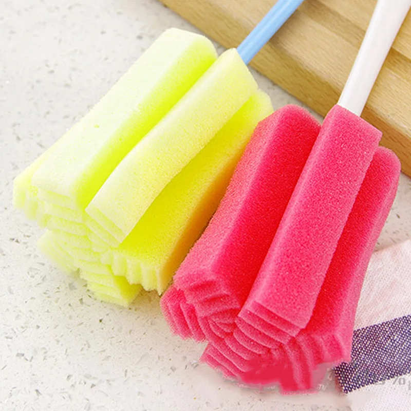 Губка для очистки ложки с длинной ручкой щетка Стекло бутылки из под молока чашки