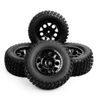 4pcsset rc 110 short course truck tireswheel 12mm hex fit for slash car rim tires tyre car model accessories