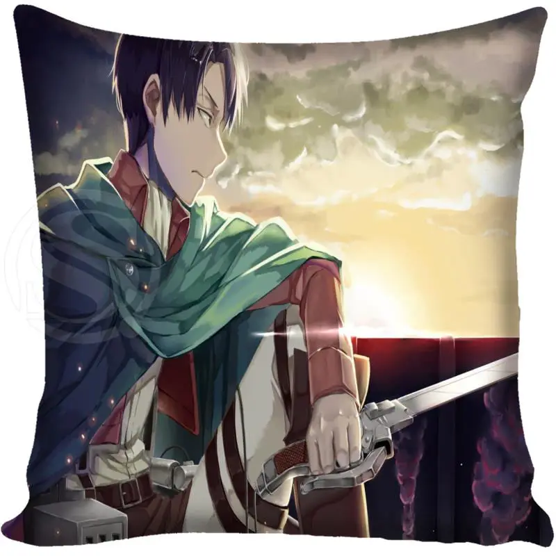 

G0309 Custom Square Pillowcase Japanese Anime Attack on Titan Pillow Cover Zippered 40x40cm Drop Shipping