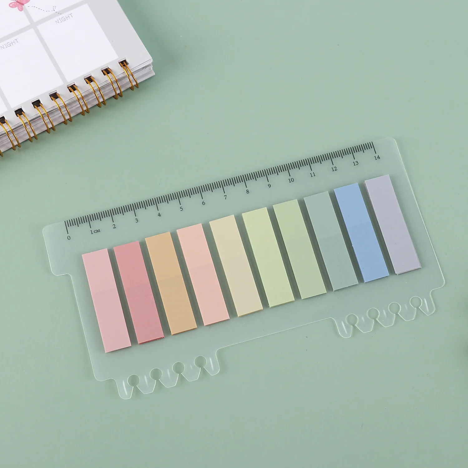 

SOSU PET loose-leaf Morandi color sticky notes can tear stationery index stickers note paper N times stickers color set