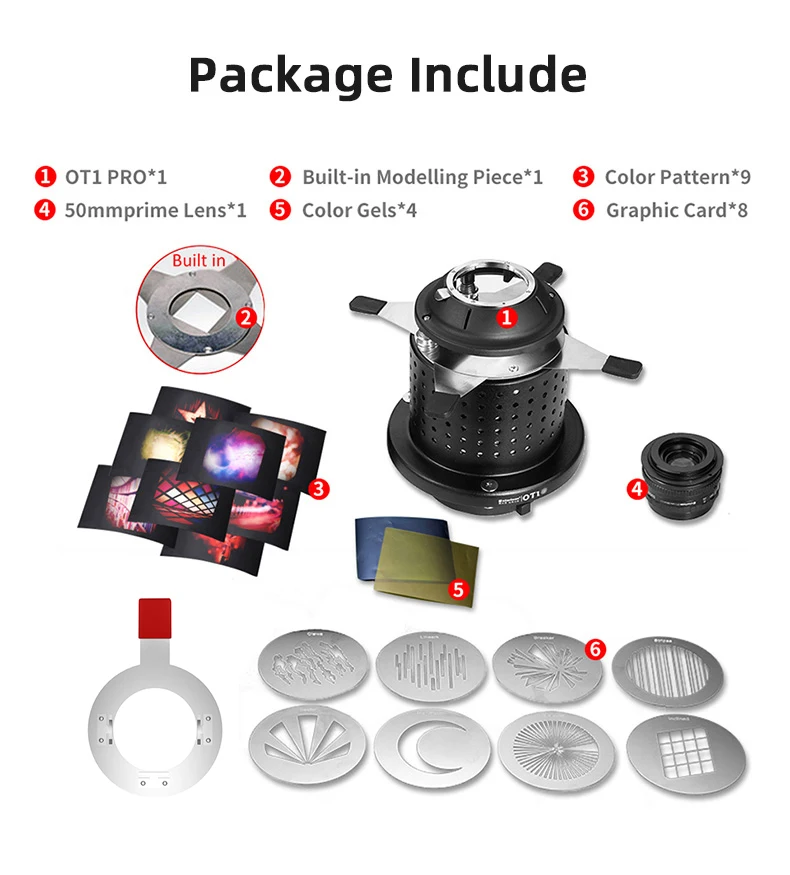 OT1 PRO фокусировать конический Snoots фото оптический конденсатор искусство