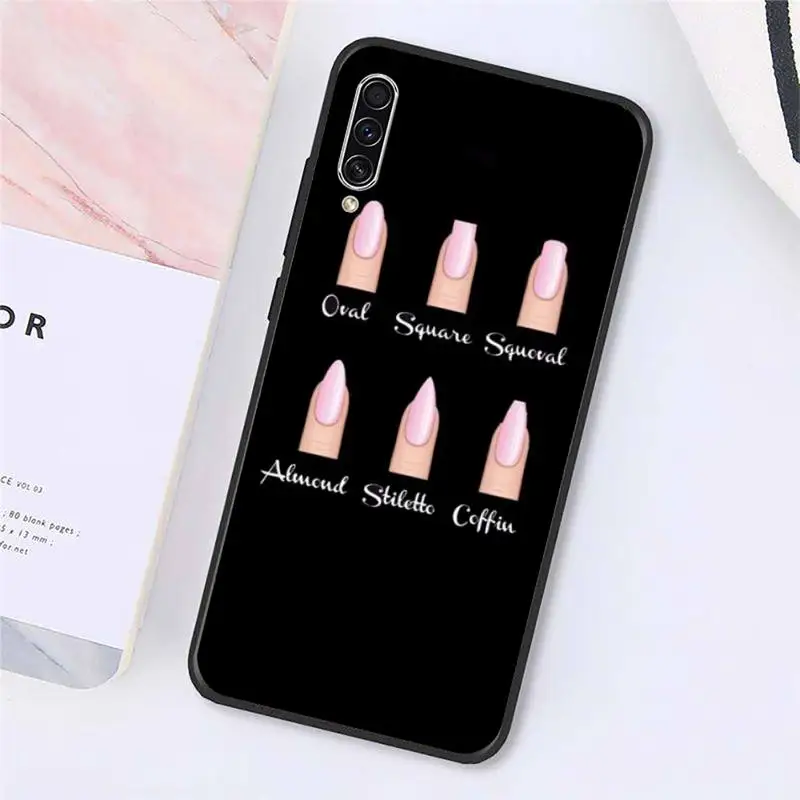 

Personality Nail Art Print Phone Case For Samsung galaxy A S note 10 7 8 9 20 30 31 40 50 51 70 71 21 s ultra plus Luxury shell
