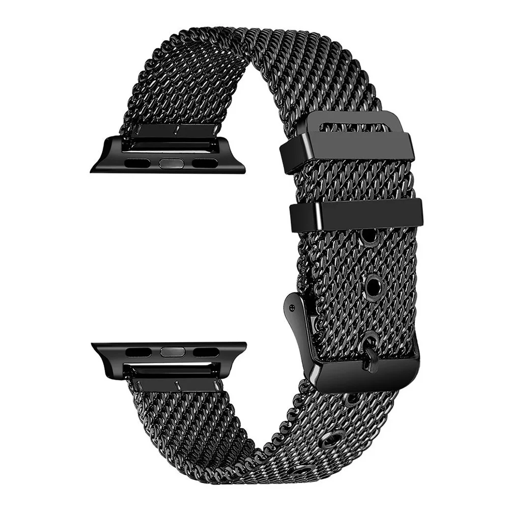 

Luxury Stainless Steel Strap for Apple Watch Band 42mm/38mm/44mm/40 Black Silver Bracelet Watchband for iWatch 4/3/2 Metal Belt