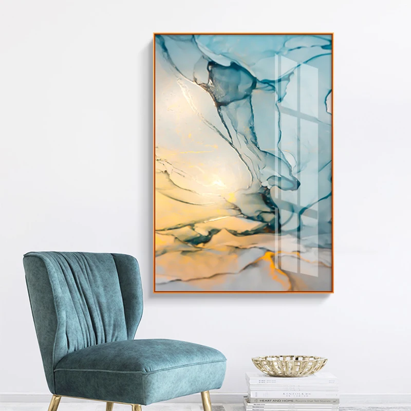 Скандинавская зеленая и розовая Картина на холсте модные плакаты принты