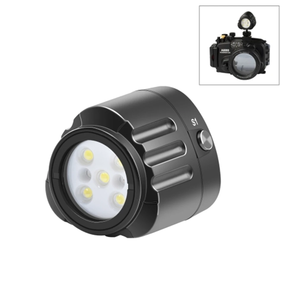 

PULUZ 40m Underwater LED Photography Fill Light 1000LM 3.7V/1100mAh Diving Light for GoPro HERO9 Black / HERO8 Black / HERO7 /6
