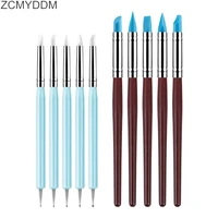 zcmyddm 510pcs nail art pottery embossing clay tools for pottery craft art silicone brushes diy pottery clay tool