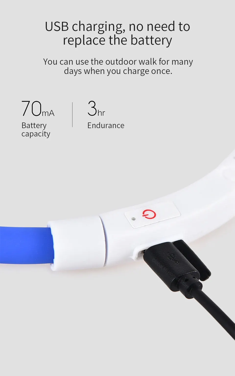 Xiaomi Mijia Pet Блестящий Воротник для прогулок в ночное время шоппинг анти-питомец потерянный Предупреждение предупреждающий свет мягкий силикон может отрезать usb зарядку