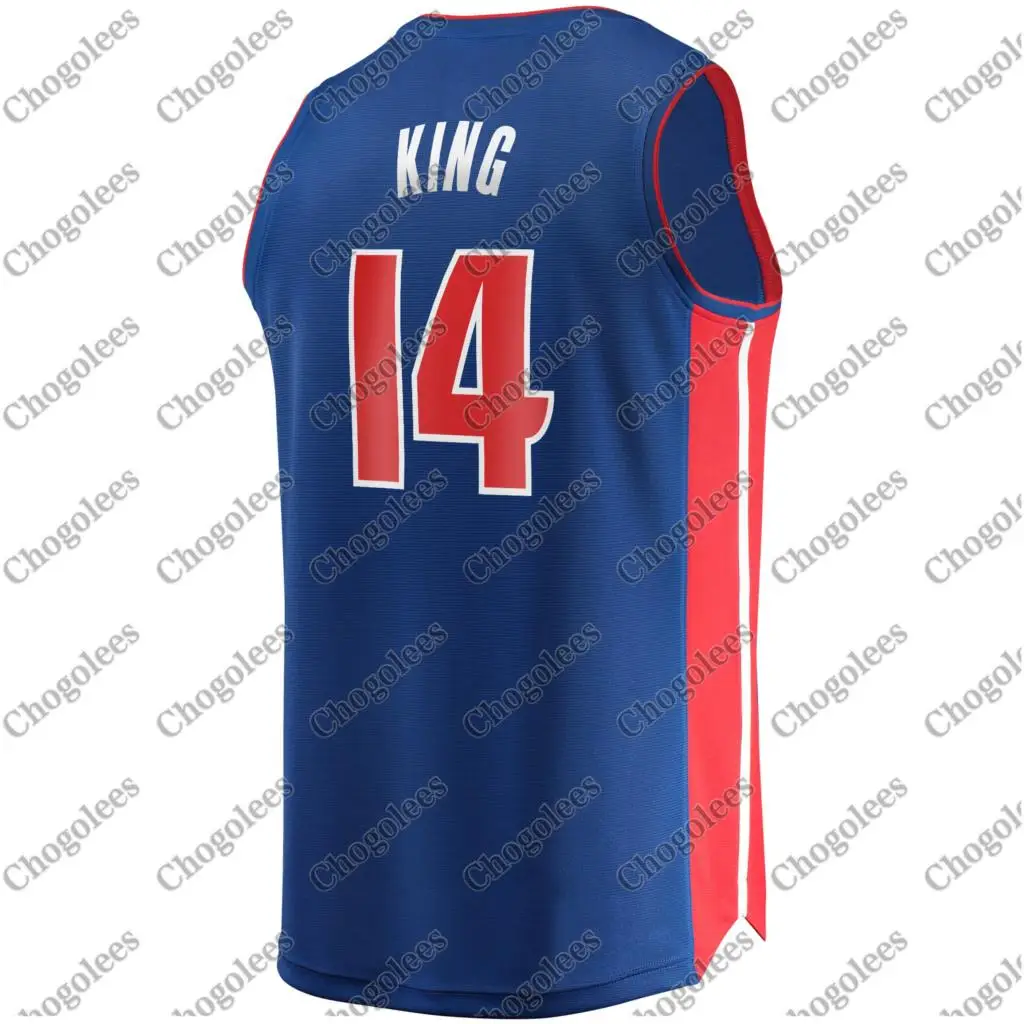 

Men Basketball Jersey Louis King Detroit Branded Fast Break Jersey Royal Icon Edition