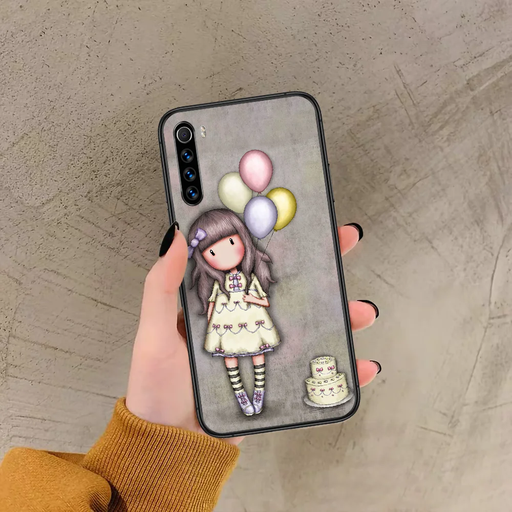 

Cartoon Lovely Santoro Gorjuss Phone Case For Xiaomi Redmi Note 7 8 8T 9 9S 4X 7 7A 9A K30 Pro Ultra black Waterproof Fashion