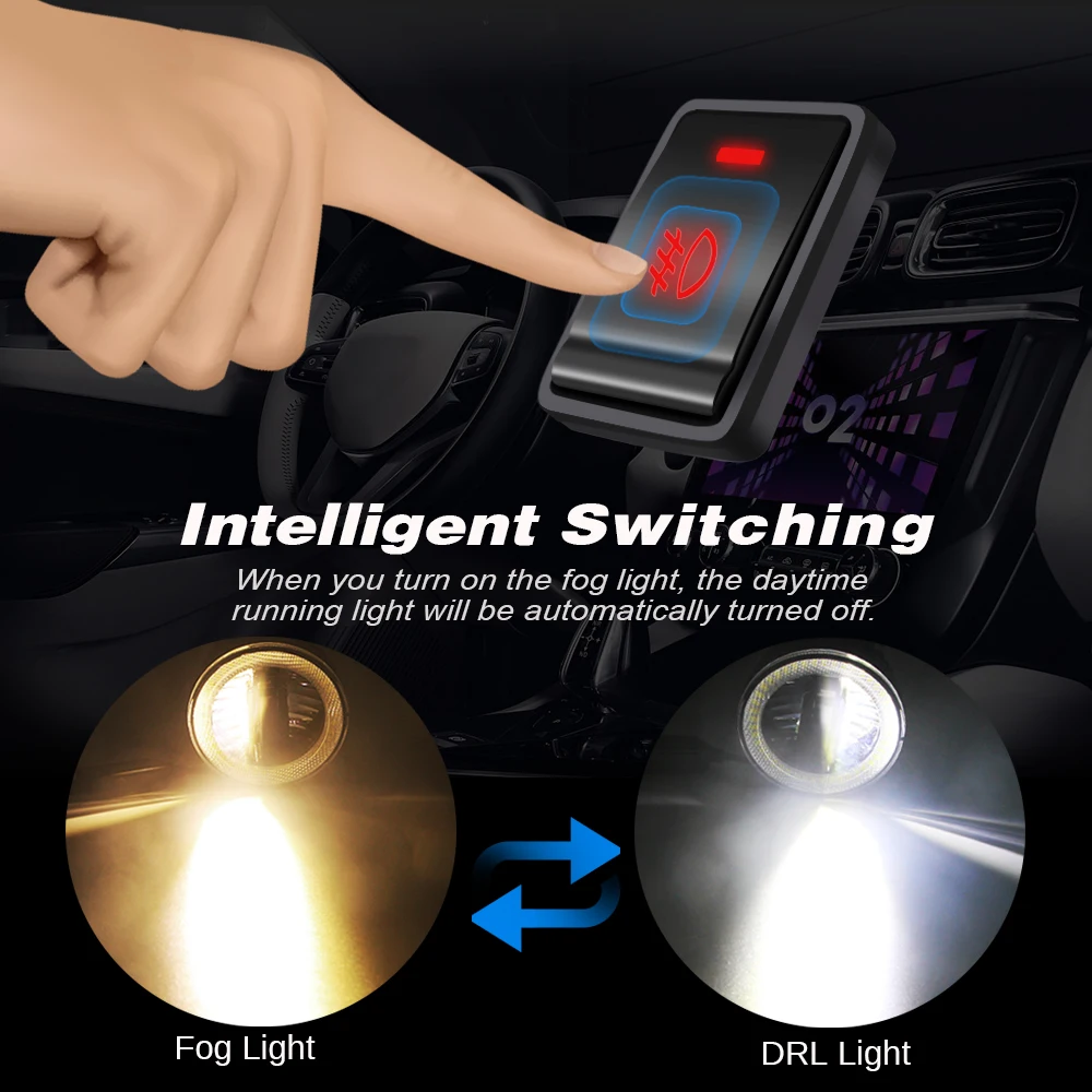 Светодиодные противотуманные фары 3 в 1 дневные ходовые огни ангельские глазки