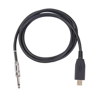 usb to 6 35mm 14inch mono electric guitar black recording cable high quality microphone tuning cable 2 meters