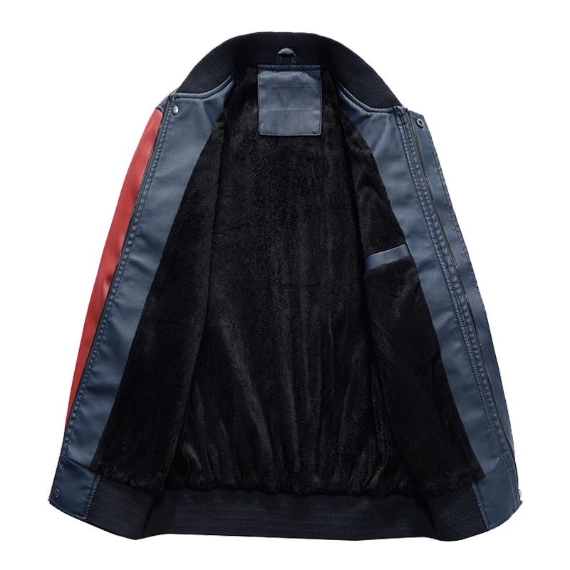 HEFLASHOR зимняя мотоциклетная куртка мужская искусственная кожа пальто