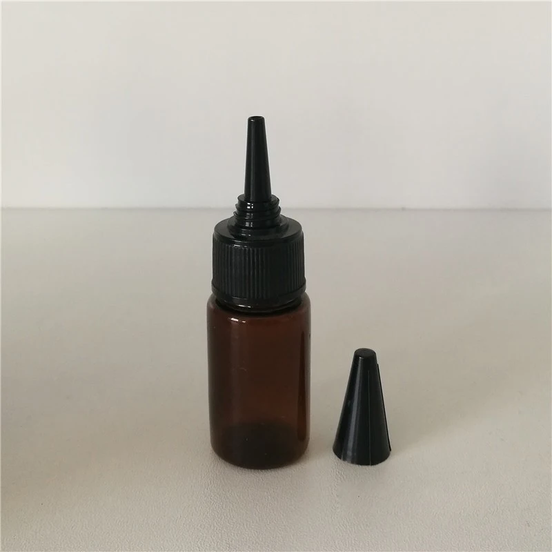 200 шт. 10 мл заостренным носком С Завинчивающимися крышками бутылка коричневый