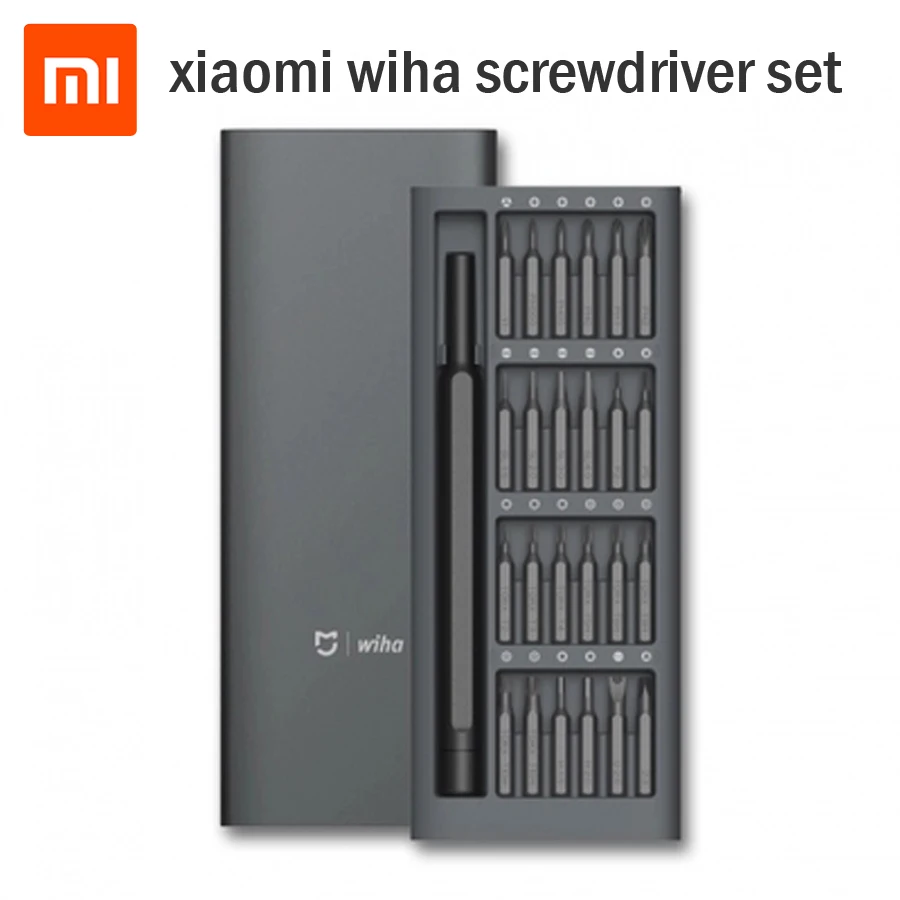 Оригинальная отвертка Xiaomi Mijia Wiha прецизионный Набор 24 в 1 магнитные биты 60HRC набор