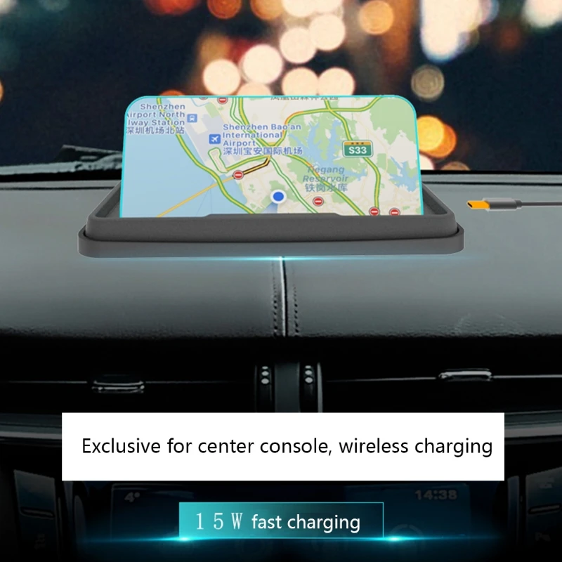 

Wireless Car Charger 15W Qi Fast Charging Auto Clamping Car Charger Air Vent Car Phone Holder Mount Non-slip Car Bracket