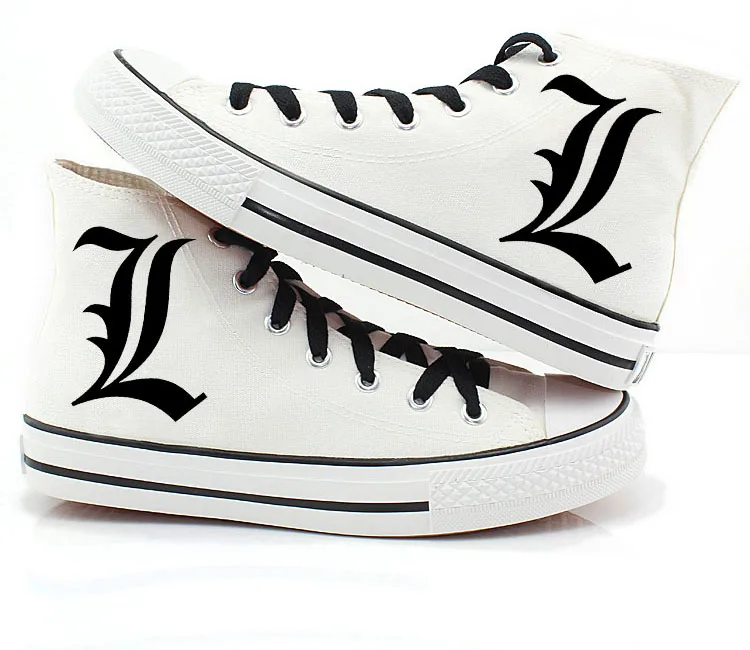 

Unisex Anime DEATH NOTE Casual Canvas Shoes Plimsolls L Yagami Light Killer Misa Amane Flat shoes Duck Shoes Sneakers