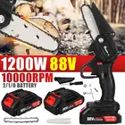 1200W 88Vf 4 дюймовый мини Электрическая цепная пила деревообрабатывающий обрезка сада инструменты Перезаряжаемые лазерный резак древесины для Makita 18V Батарея