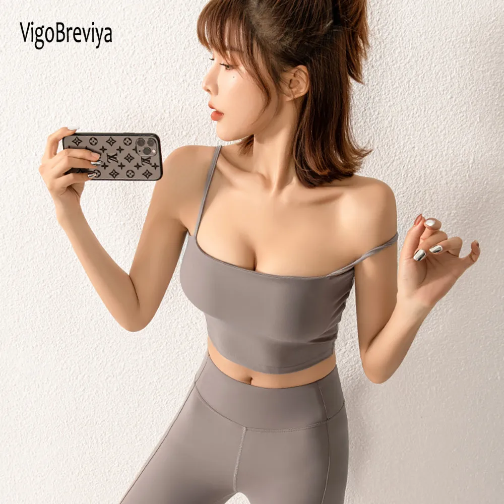 

VigoBreviya Women Push Up Seamless Sports Bra Female High Impact Workout Sport Top Crop Fitness Wear For Yoga Gym Brassiere Tank