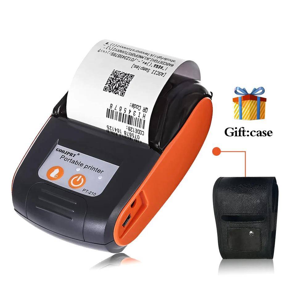Orange Color Pos мини мобильный Термальный чековый принтер карманный беспроводной принтер Bluetooth для Android iOS телефон Поддержка ESC/POS - Цвет: Orange Color