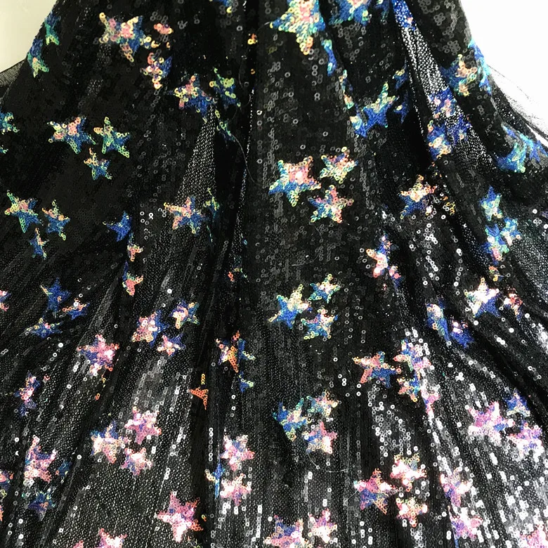 Звезды блестки ткань для платьев модная одежда DIY блестящая обувь сумки