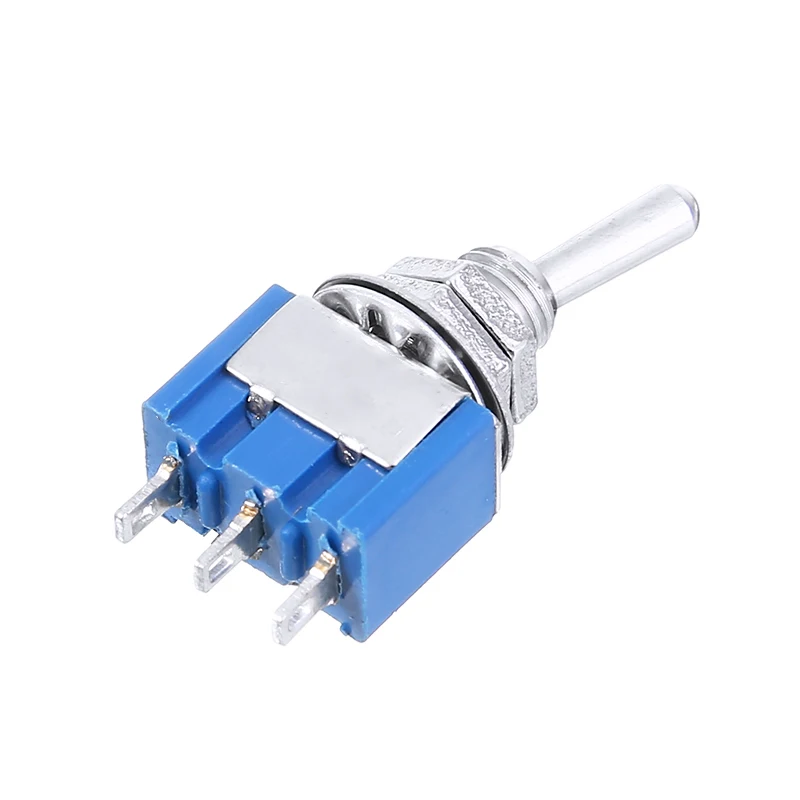 Синий миниатюрный фиксирующий переключатель SPDT 10 шт./компл. ВКЛ./вкл.