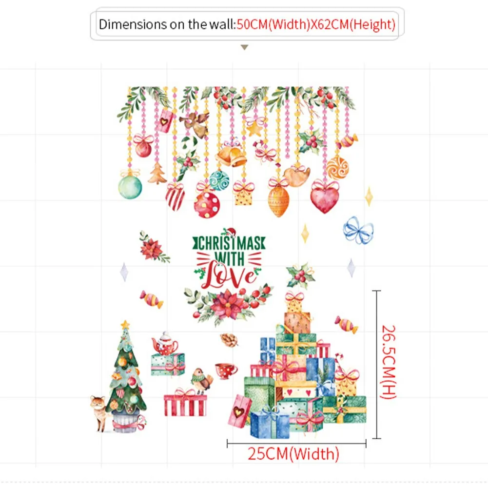 

Creative Wall Sticker For Home Xmas Room Decor Glass Decals Replacement