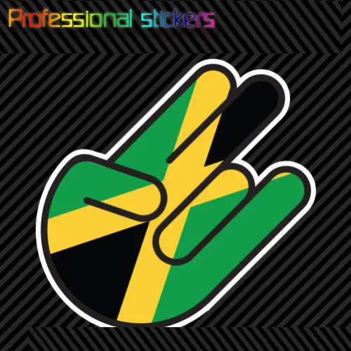

Jamaican Shocker Sticker Die Cut Decal Self Adhesive Vinyl Jamaica Jm Jam Stickers for Motos, Cars, Laptops, Phone