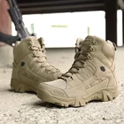 Ботильоны мужские тактические из натуральной кожи, армейские ботинки для охоты, рабочая обувь, повседневные ботинки, 2021