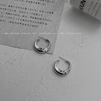 cold wind irregular pleated small earrings circle hundred with temperament earrings female vintage simple earrings earrings