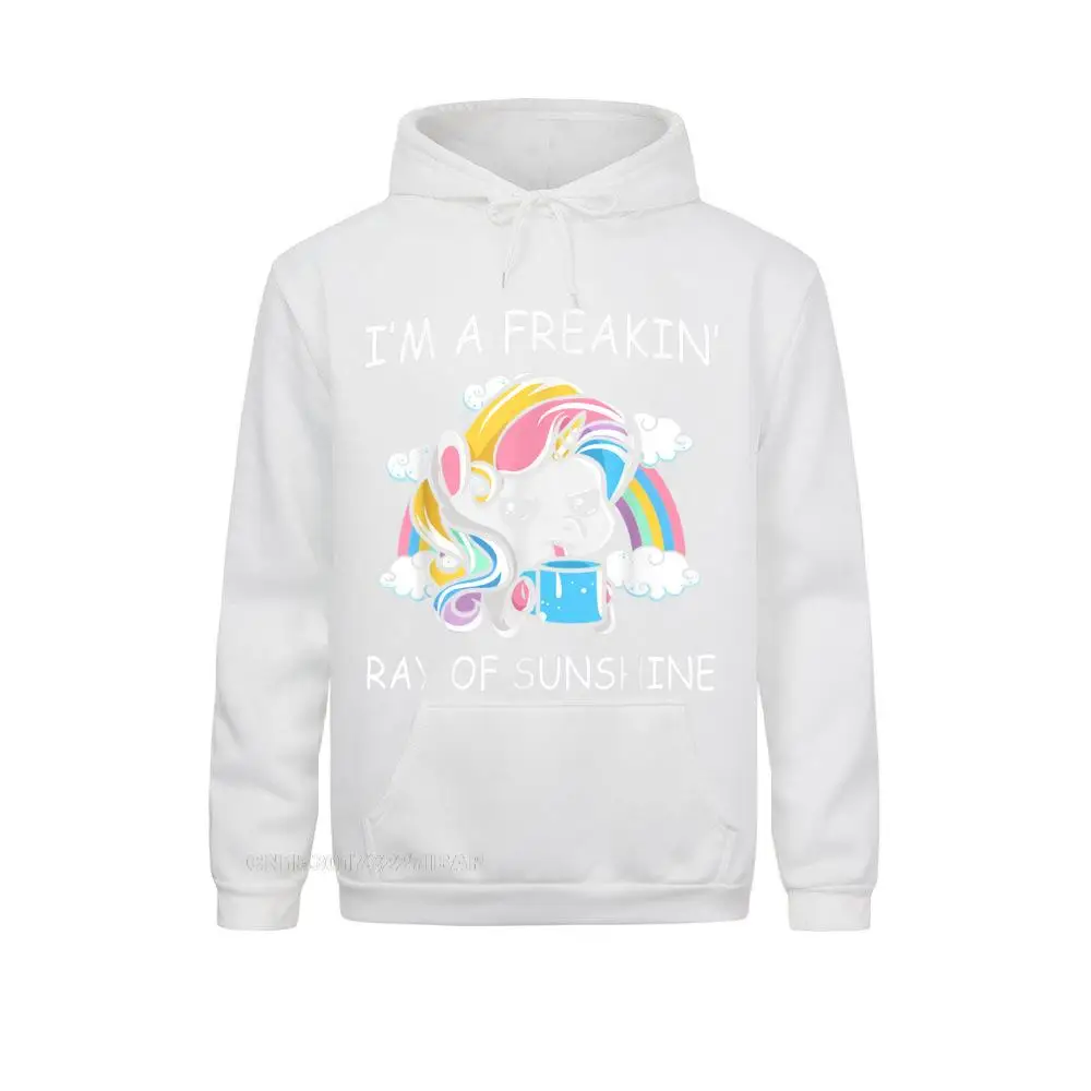 Unicorn I'm A Freakin' Ray Of Sunshine Unicorns Women Hoodies New Arrival Summer Long Sleeve Men Sweatshirts Anime Clothes | Мужская