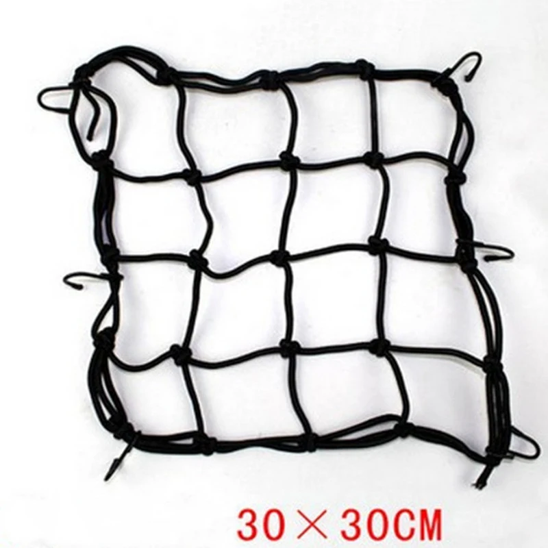 

Universal Motorcycle 6 Hooks Luggage Net Bike Hold down Fuel Tank Luggage Mesh Web Bungee Black Helmet Bike Tank Car styling