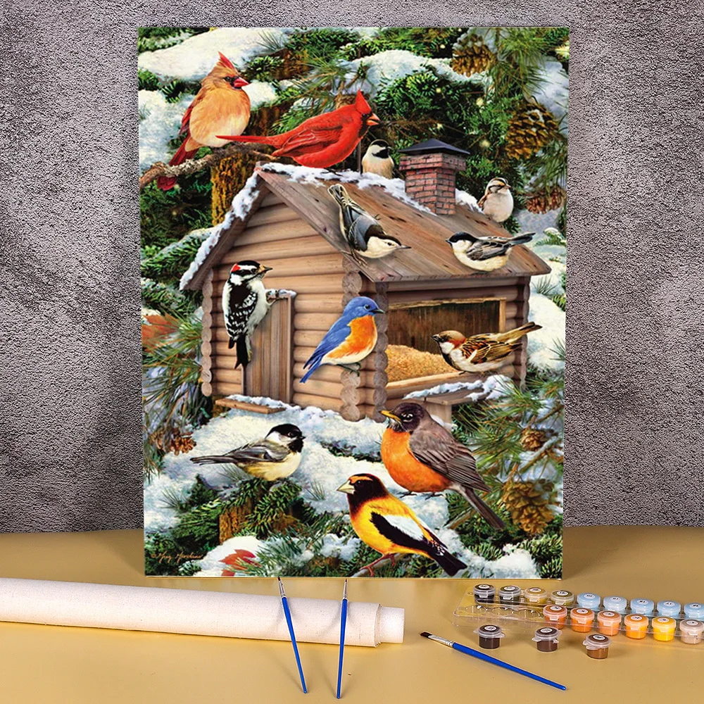 Птицы DIY Краски по номерам Комплект Акриловые s 50*70 масло ing новый дизайн для
