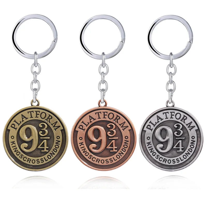 Винтажный круглый брелок с логотипом 9 3/4 2 цвета ювелирное украшение для школы