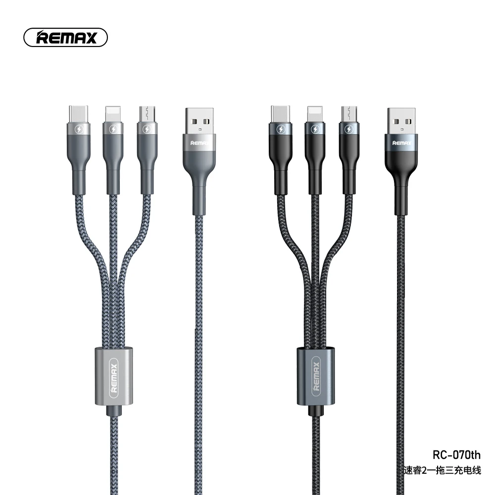 Remax 3 в 1 usb кабель для телефона с нейлоновой плетеной курткой micro c 8pin зарядный