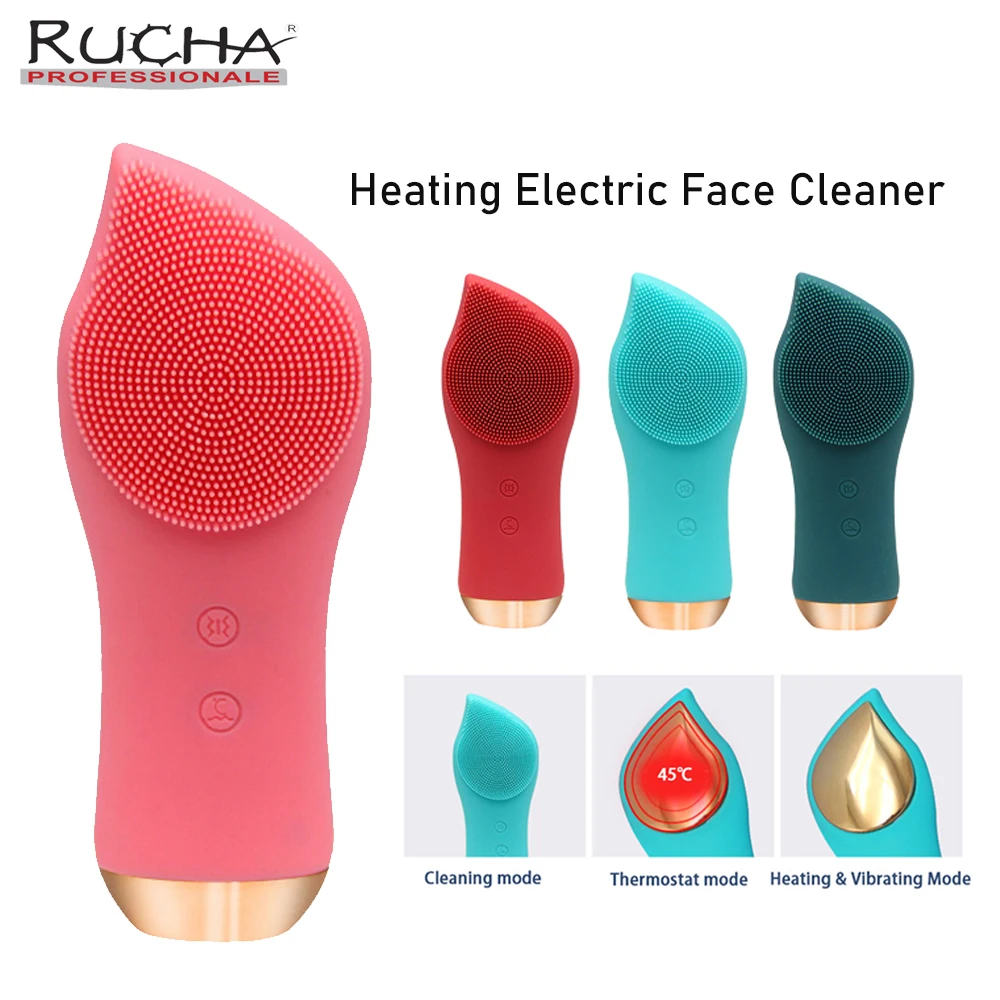 

RUCHA Silicone Face Cleaner Beauty Instrument Electric Cleansing Device Dry Massage Deep Removal Pores And Blackhead
