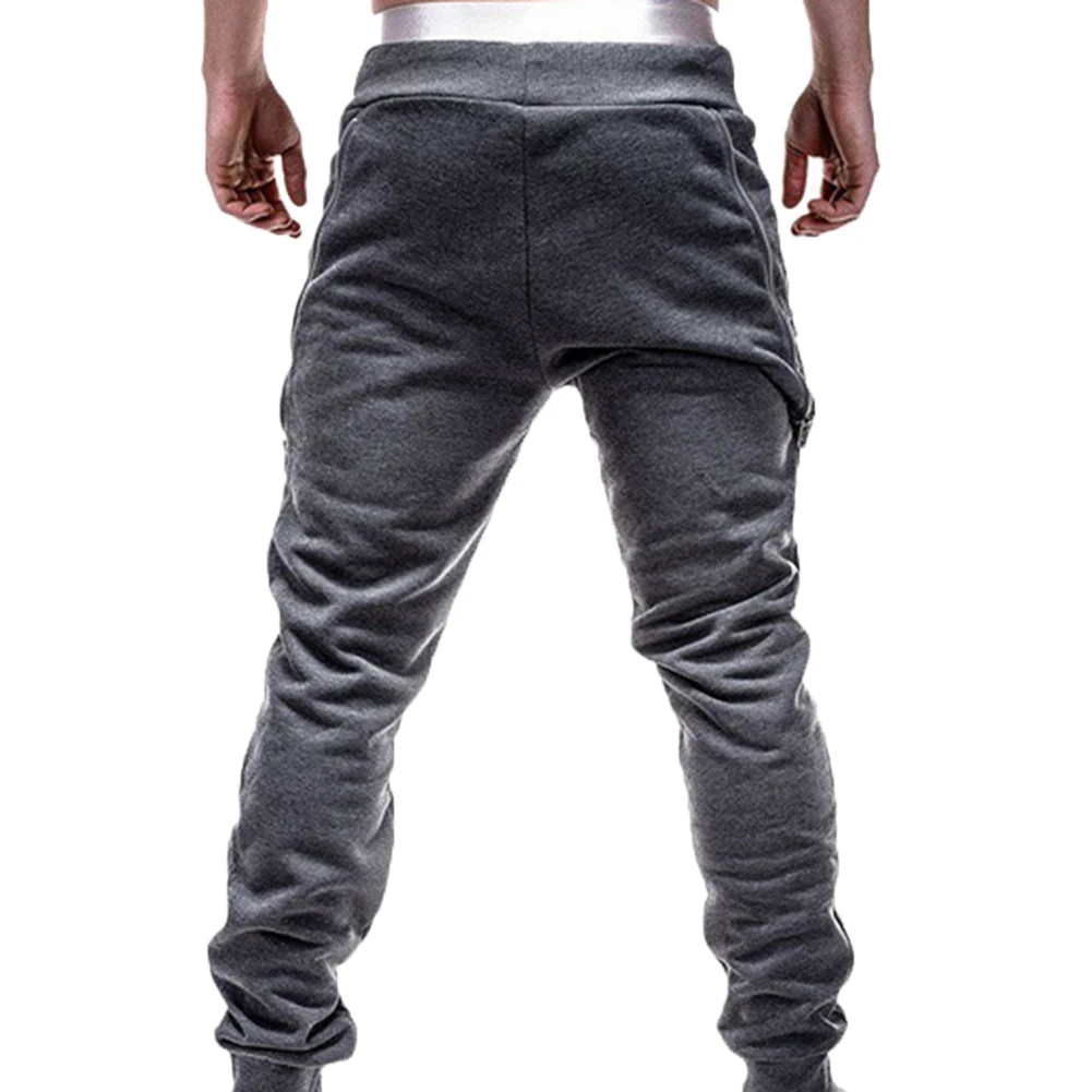 Брюки мужские однотонные джоггеры султанки с несколькими карманами спортивные