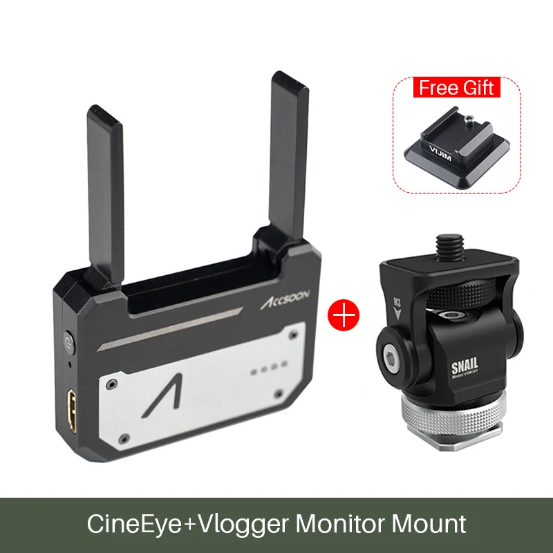 Accsoon CineEye 5G беспроводной 1080p WiFi HDMI передатчик передачи изображения на 4 устройства для Android IOS Garyscale RGB - Цвет: Vlogger Mount