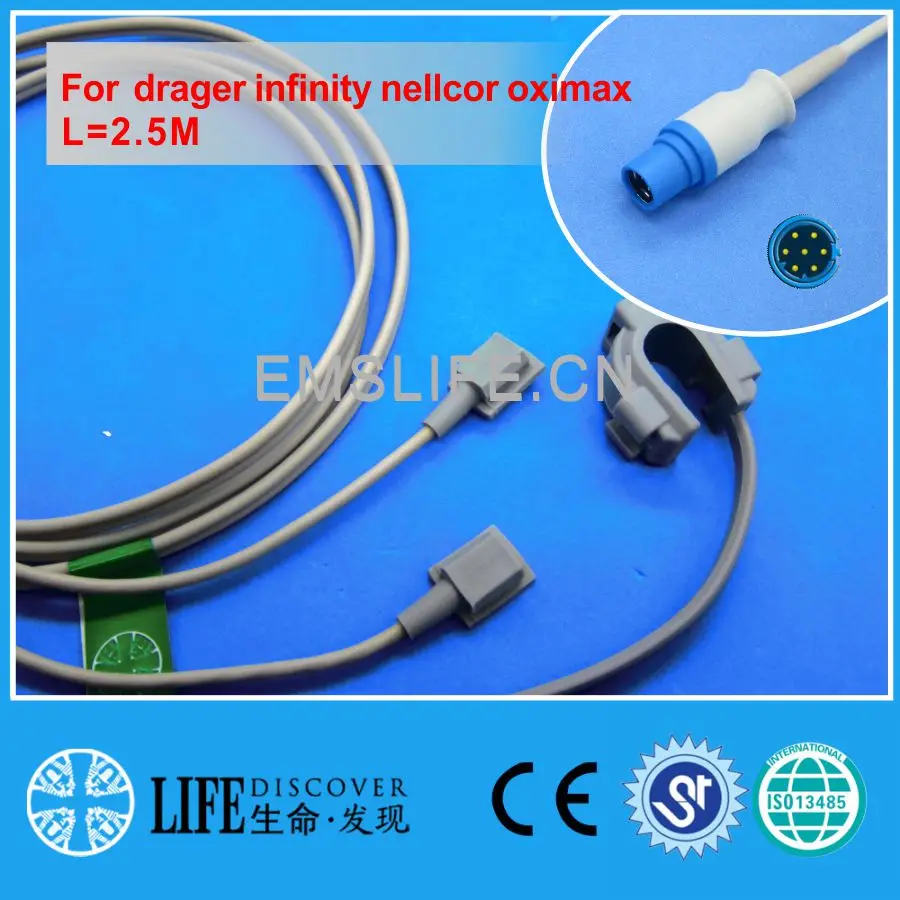 Длинный Многофункциональный Y образный датчик кислорода spo2 для drager infinity nellcor oximax|