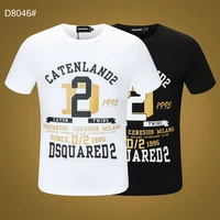 new dsquared2 mens womens printed lettersround neck short sleeve street hip hop pure cotton tee t shirt 8046