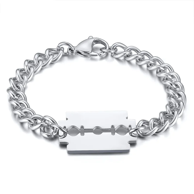 

Sliver color titanium steel men's bracelets stainless steel bracelet for women