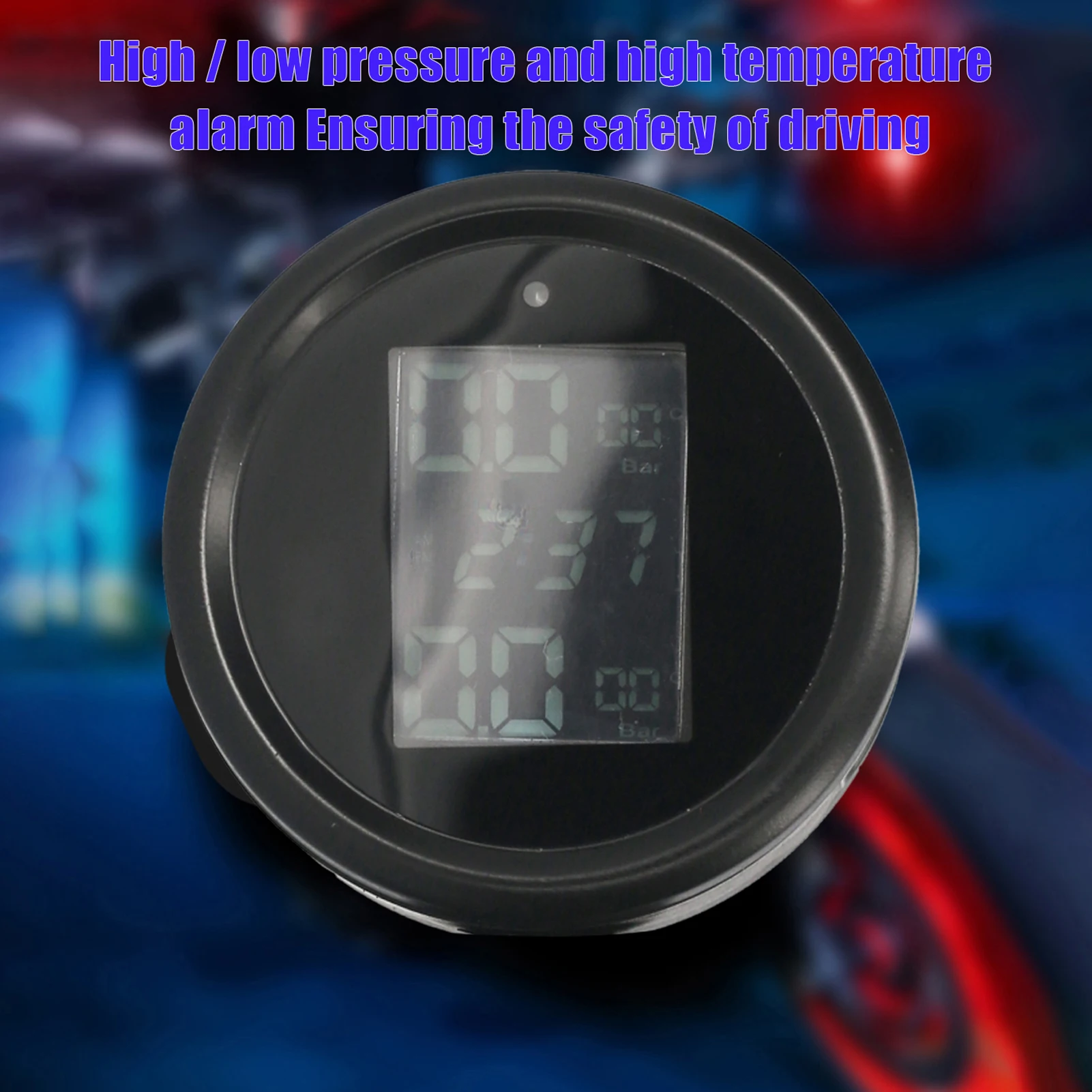 

Motorcycle Tire Pressure Monitoring System Wireless TPMS Solar External Sensor LCD Screen Moto Tire Pressure Reading