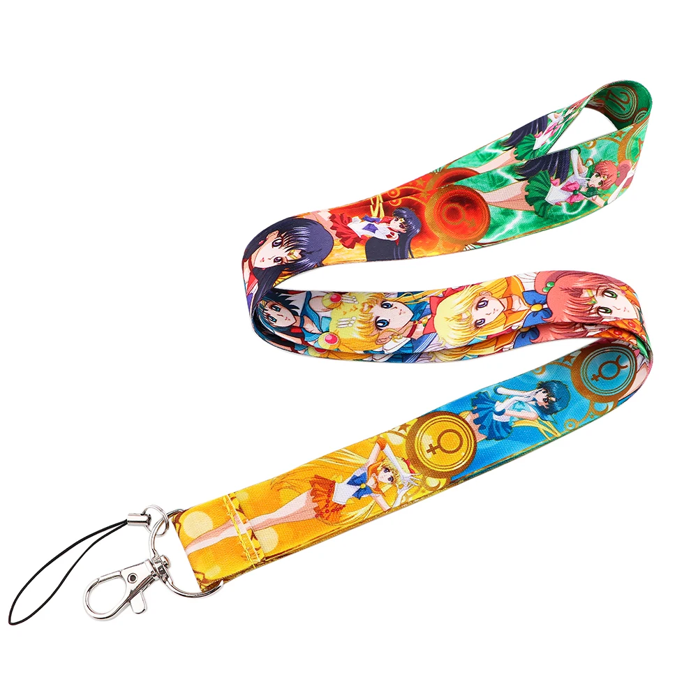 

DZ2001 Japanese Anime Moon Neck Strap Lanyards Keychain Holder ID Card Pass Hang Rope Lariat Badge Holder Key Chain Accessories