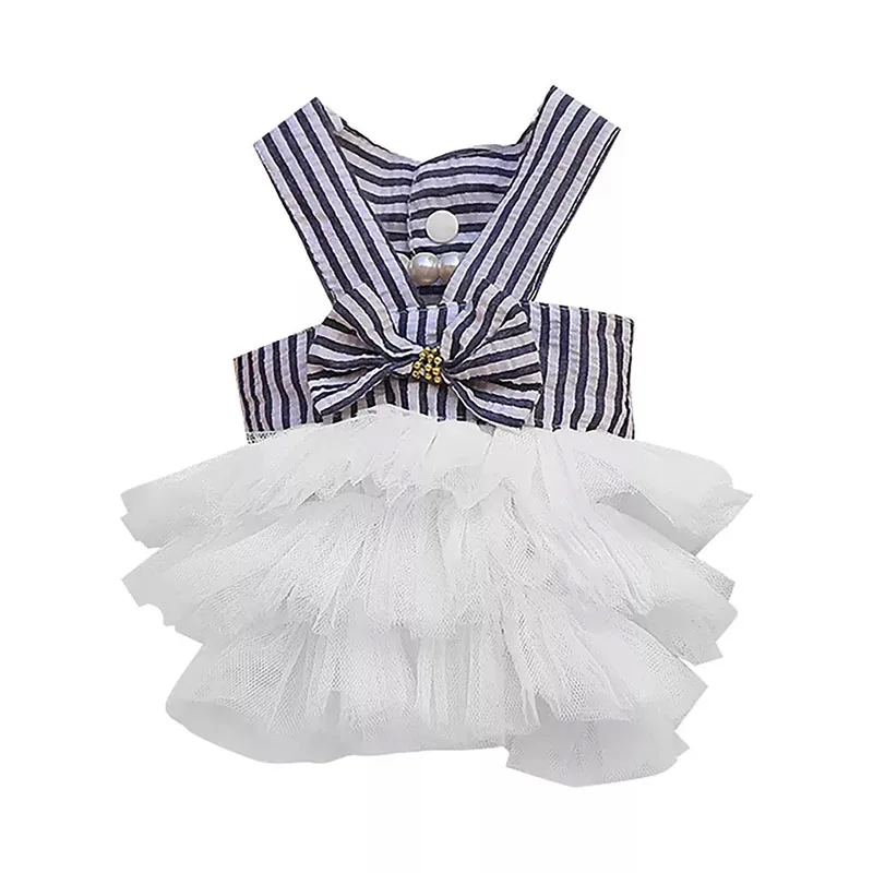 Летнее платье одежда костюм для собаки на лямках Милая юбка принцессы свадебной