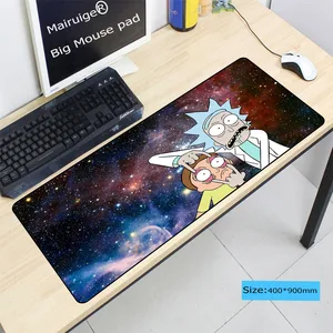 mairuige funny morty anime large gaming mouse pad computer gamer mausepad keyboard lock edge notebook laptop mats 30x80cm free global shipping