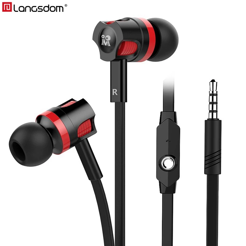 

Langsdom Mijiaer JM26 3.5mm Wired Earphone For Phone Samsung Xiaomi Headphone In Ear Earphone Headset With Mic Ear Phone Earbuds