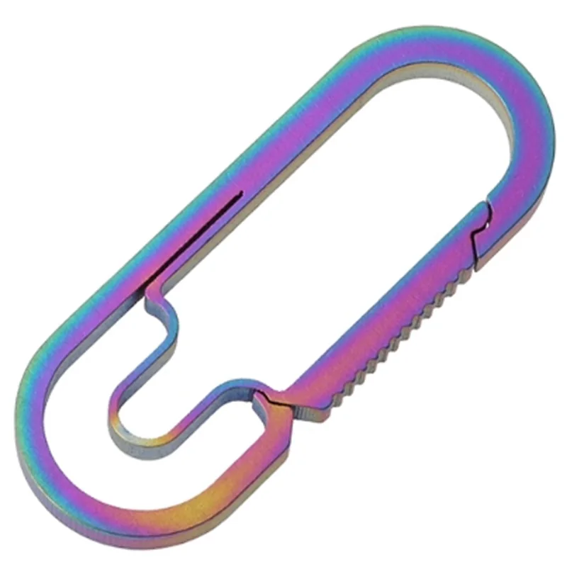Muti Edc Открытый кемпинг карабин титановый сплав брелок висячая Пряжка оснастки крючки кемпинг раскладушка карабин скалолазание Рыбалка - Цвет: Muti